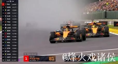 F1比利时站：皮亚斯特里夺冠，勒克莱尔位列第三